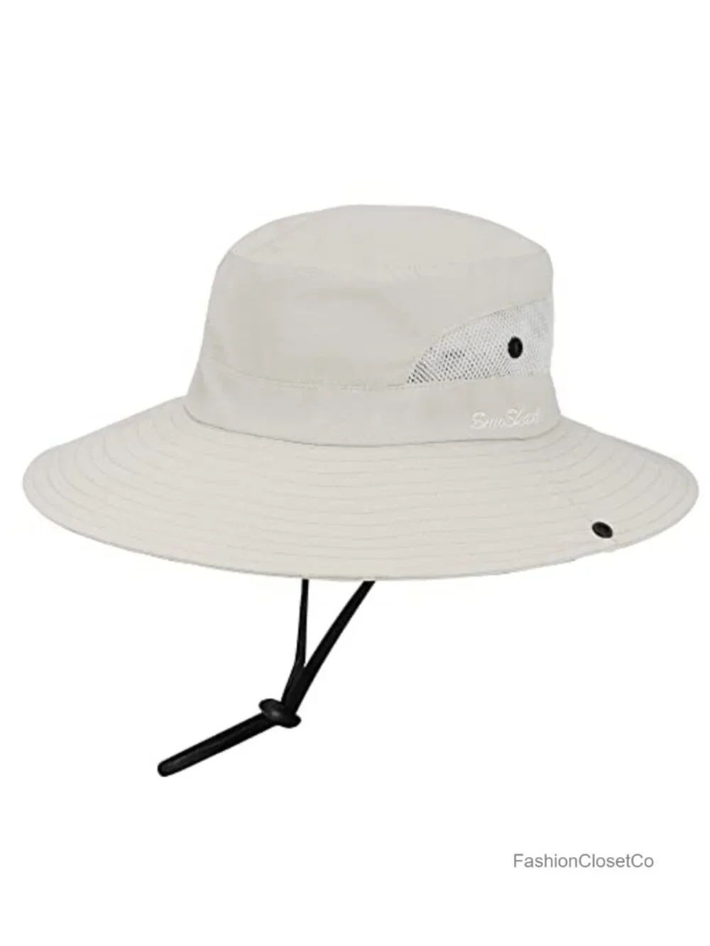 Wide Brim Sun Hat with Ponytail Hole - UV Protection Outdoor